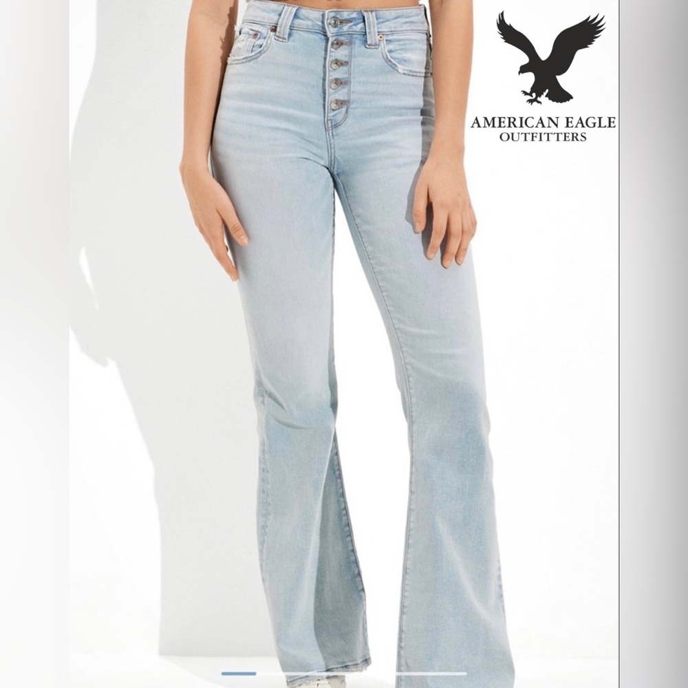 AE Ne(x)t Level Super High-Waisted Flare Womens Jean